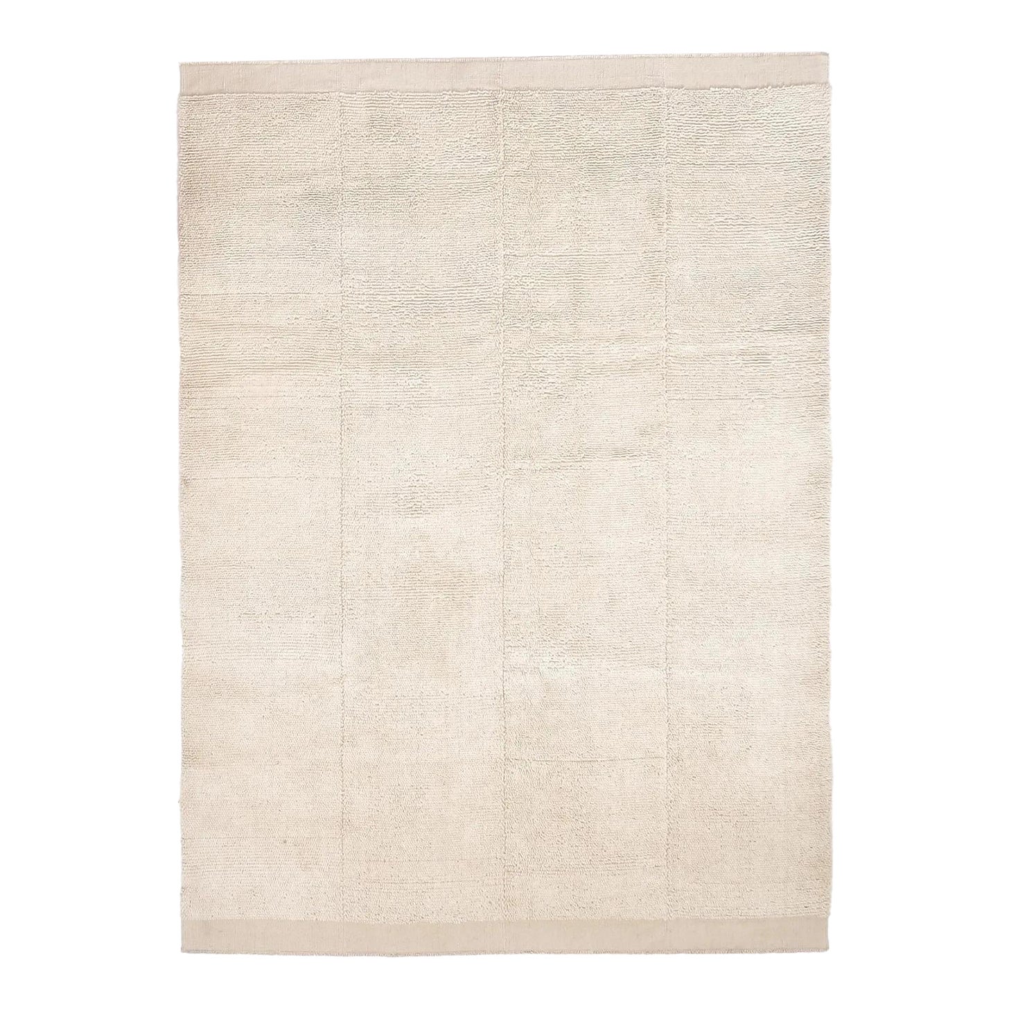 1970s Turkish Organic Off White Floor Wool Rug | Chairish