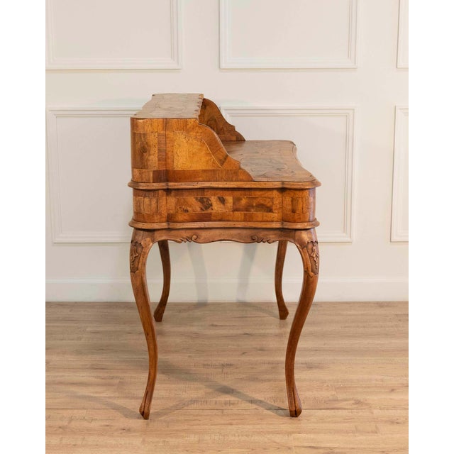 Louis XV Style Tiered Desk In Burr Walnut, 19th Century For Sale - Image 12 of 12