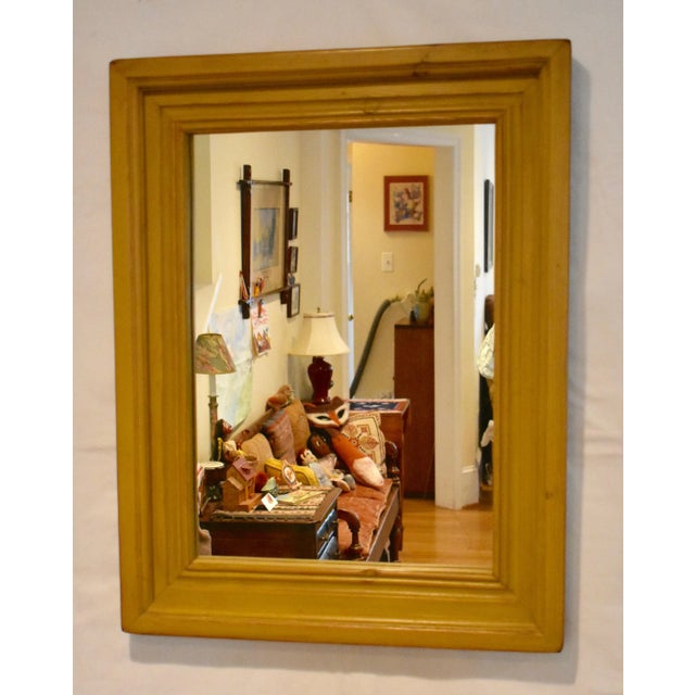 Brown Painted Pine-Framed Wall Mirror For Sale - Image 8 of 8