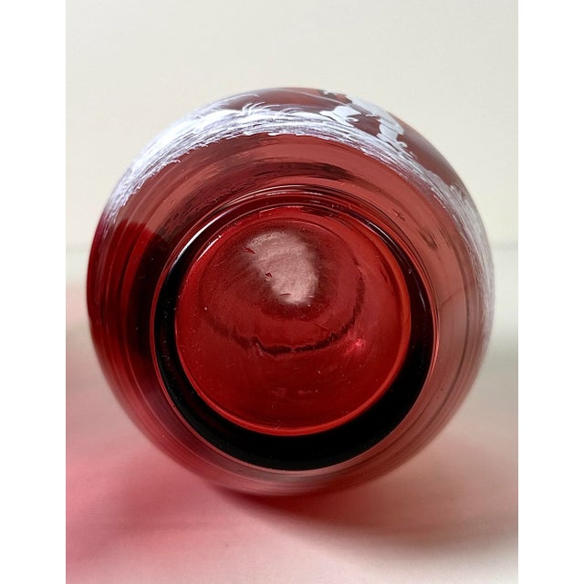 Raspberry Red Late 19th Century Mary Gregory Figural Glass Barware Set- 3 Pieces For Sale - Image 8 of 11