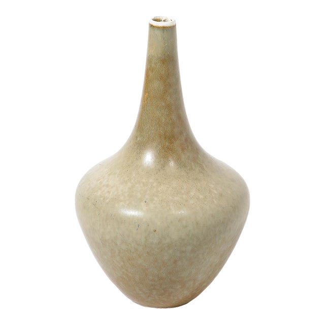 Mid-Century Modernist Taupe Glazed Ceramic Vase by Gunnar Nylund for Rorstrand For Sale