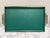 Midcentury Modern Turquoise Decor Tray With Gold Handles For Sale - Image 4 of 7