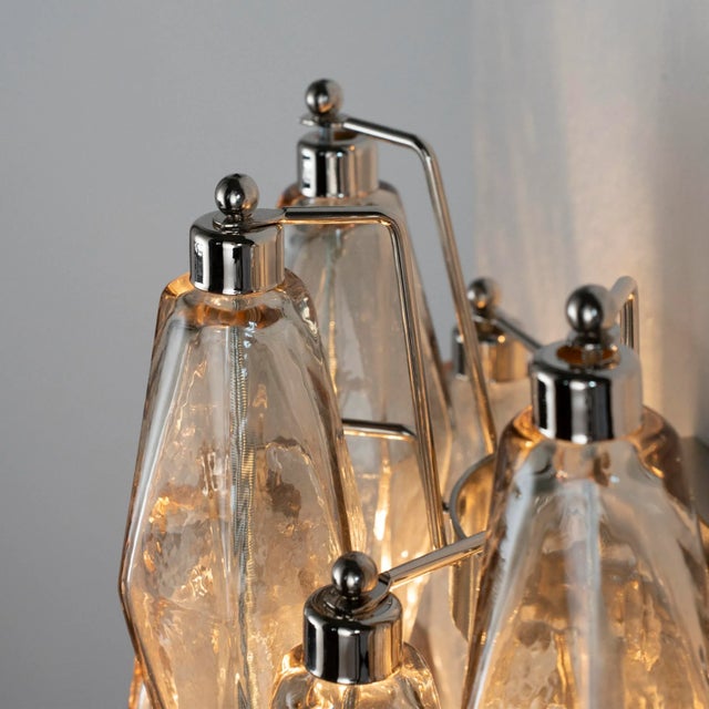 Wall Sconce in Smoky Poliedri Murano Glass, Italy, 1990s For Sale - Image 7 of 11