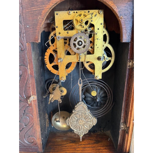 Gilbert Antique Gilbert Parlor Mantel Clock For Sale - Image 4 of 9