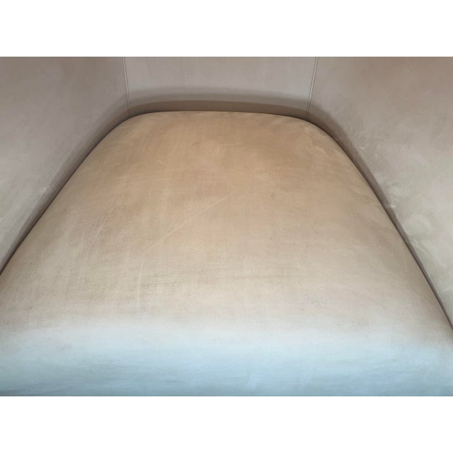 Rh 1950s Italian Shelter Arm Leather Chair | Classic Depth | Italian Veneto | Ivory For Sale - Image 13 of 18