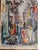 The painting is an original signed abstract work by Israeli artist Pinchas Abramovich (1909–1986). The painting is oil on...