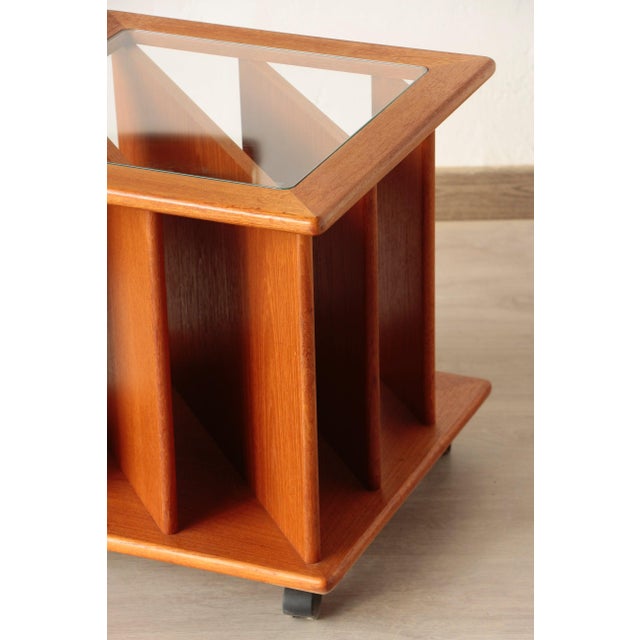 Vintage Teak Side Table with Magazine Rack & Casters from G Plan, 1960s For Sale - Image 13 of 18