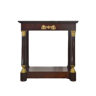 19th Century Mahogany and Bronze Console For Sale