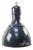 Industrial Pendant Light in Dark Blue Enamel and Brass, 1950s For Sale