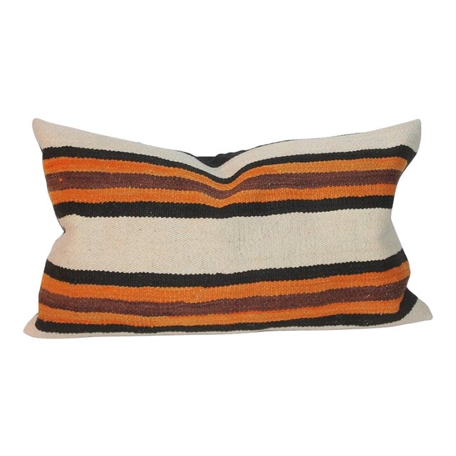1930s Hand Woven Stripe Weaving Pillow For Sale