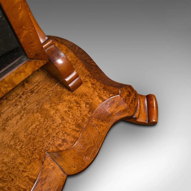 1850s Antique Victorian English Satinwood Dressing Table Mirror For Sale - Image 10 of 11