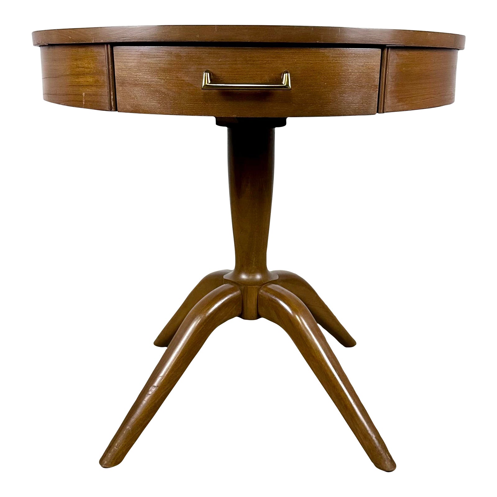 Mid Century Modern Drum Accent Table by Mersman Chairish