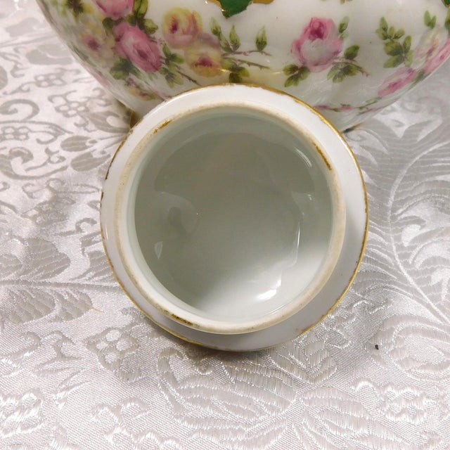 1900s Gerard, Dufraisseix & Abbot Green White and Gold Chocolate Pot For Sale In San Francisco - Image 6 of 11