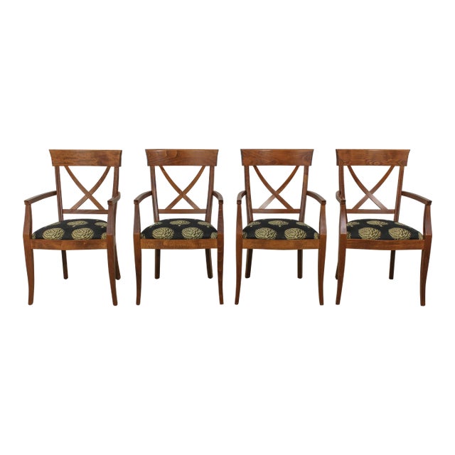 Set of 4 Italian Made Regency Armchairs For Sale
