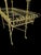 French Country Vintage French Country Yellow Palm Beach Regency Pagoda Wire Bakers Rack Plant Stand For Sale - Image 3 of 13
