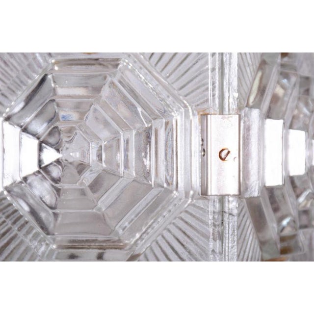 Mid-Century Chandelier in Chrome and Glass from Kamenický Šenov, Czech, 1960s For Sale - Image 6 of 11