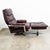 Burgundy 1960s Mid Century Danish Modern Lounge Chairs Burgundy Chrome Pair Set Attributed to Arne Norell For Sale - Image 8 of 12