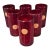 Late 20th Century Hand Crafted in Mexico Red Art Glass Tumblers Water Ice Tea Glasses - Set of Six For Sale