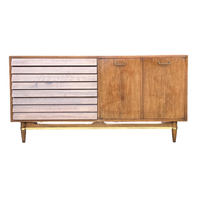 Mid 20th Century Merton Gershun for American of Martinsville Mid Century Lowboy Credenza For Sale