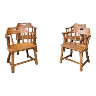 Mid 20th Century A. Brandt Ranch Captain’s Chairs - Set of Four For Sale