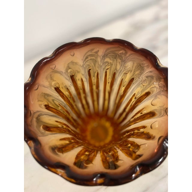 Mid 19th Century Large Amber Venetian Glass Vase For Sale In Little Rock - Image 6 of 10