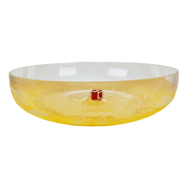 Large Centerpiece with Engraved Decorations by Carlo Moretti For Sale