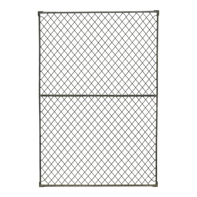 Reclaimed Industrial Steel Mesh Security Panel 47 X 69.125 In. For Sale