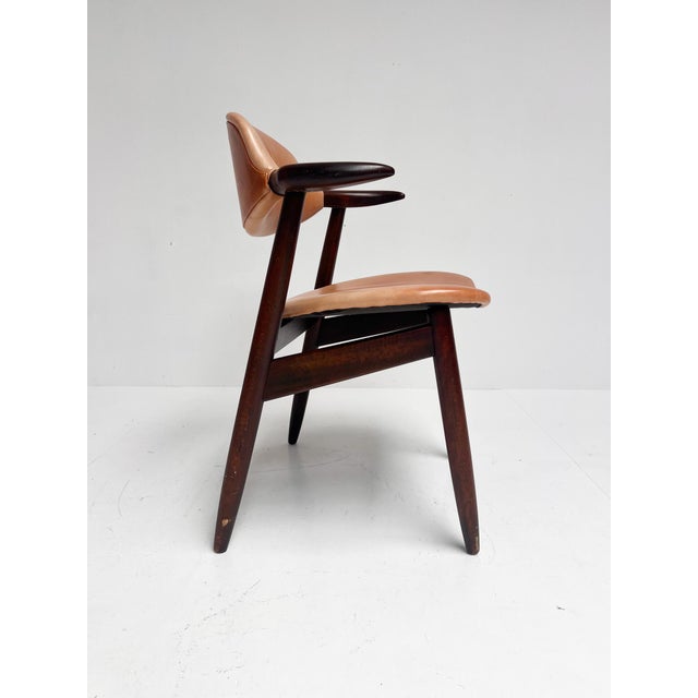 Cognac Coloured Cowhorn Chair, 1970s For Sale - Image 6 of 15