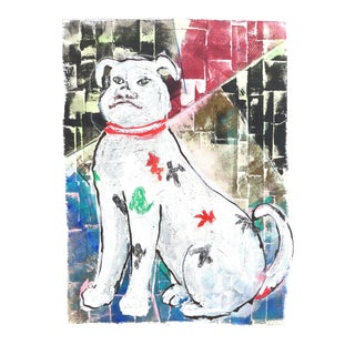 Martha Holden " Happy Dog" Modern Painting For Sale