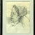 Mid 20th Century Vintage Pencil Sketch of Woman in Hat For Sale - Image 12 of 13