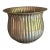 Large Vintage Solid Brass Fluted Cachepot Planter For Sale