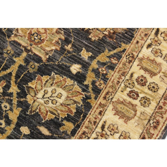 Ziegler Charcoal/Ivory Wool Runner Rug- 3'0'' X 8'10'' For Sale In New York - Image 6 of 10
