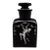 Bohemian Mary Gregory Enamel Black Amethyst Art Glass Bottle For Sale