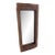 Mid 20th Century Rustic Solid Wooden Wall Hanging Mirror For Sale