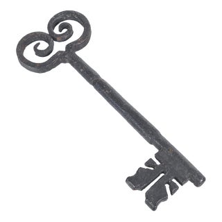 Antique 19th Century Iron Key For Sale
