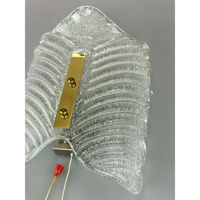 Mid-Century Modern Space Age Design Glass Wall Lamp For Sale - Image 3 of 10