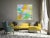 Textile "Garden Escape" by Trixie Pitts Large Abstract Expressionist Oil Painting For Sale - Image 7 of 13