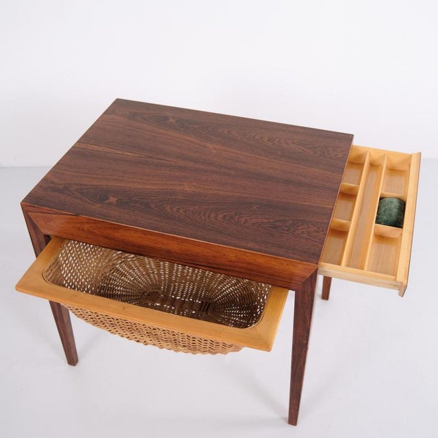 1960s Model 40 Rosewood Side Table by Severin Hansen for Haslev Møbelfabrik, 1960 For Sale - Image 5 of 12