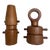 1960s Danish Modern Carved Teak Pepper Grinder Set by Jens Quistgaard For Sale