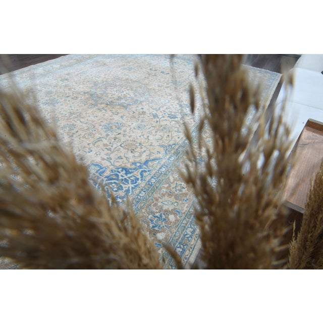 1970s Vintage Persian Handmade Wool Cotton Light Brown Area Rug For Sale - Image 11 of 11