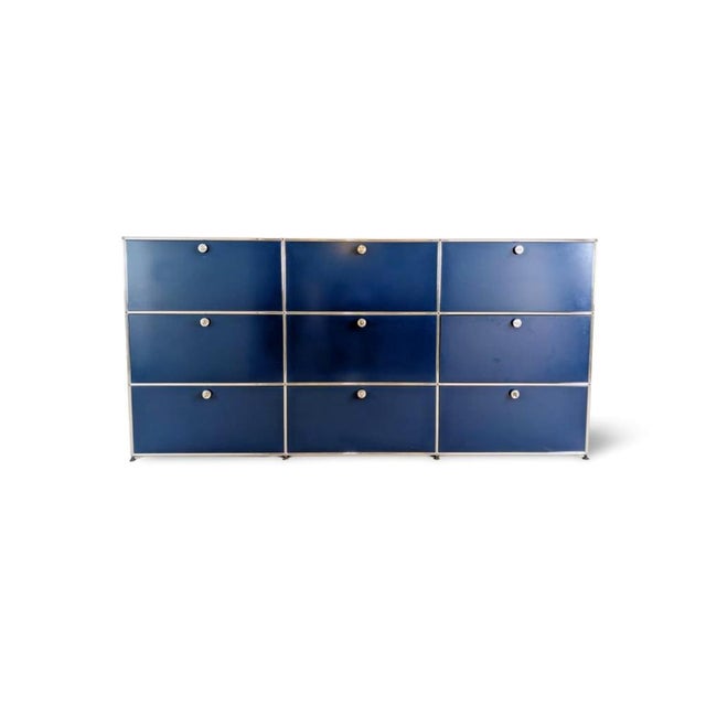 Blue Steel Sideboard by Fritz Haller for USM Haller For Sale - Image 12 of 12