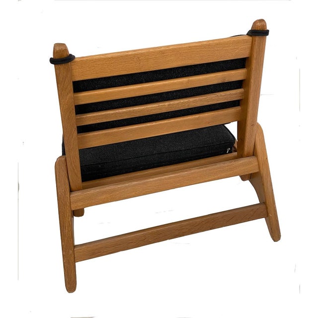 Uno & Osten Kristiansson Beautiful Mid-Century Oak Swedish/Scandinavian Hunting Chair + Ottoman, Set of 2 For Sale - Image 4 of 9