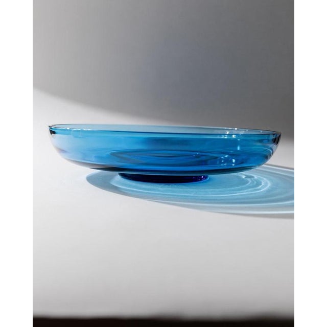 Large Vintage Italian Royal Blue Murano Glass Bowl, 1980s For Sale - Image 6 of 11