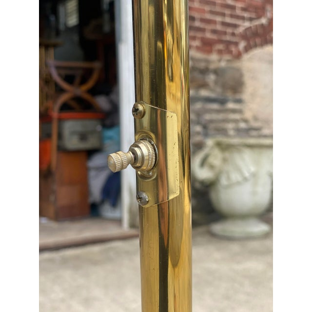 Mid-Century Atomic Space Age Brass Spotlight Arch Floor Lamp by Clover For Sale - Image 6 of 12