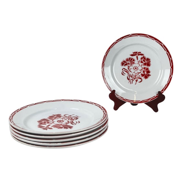 Annecy Dinner Plates from KG Lunéville, 1920s, Set of 6 For Sale