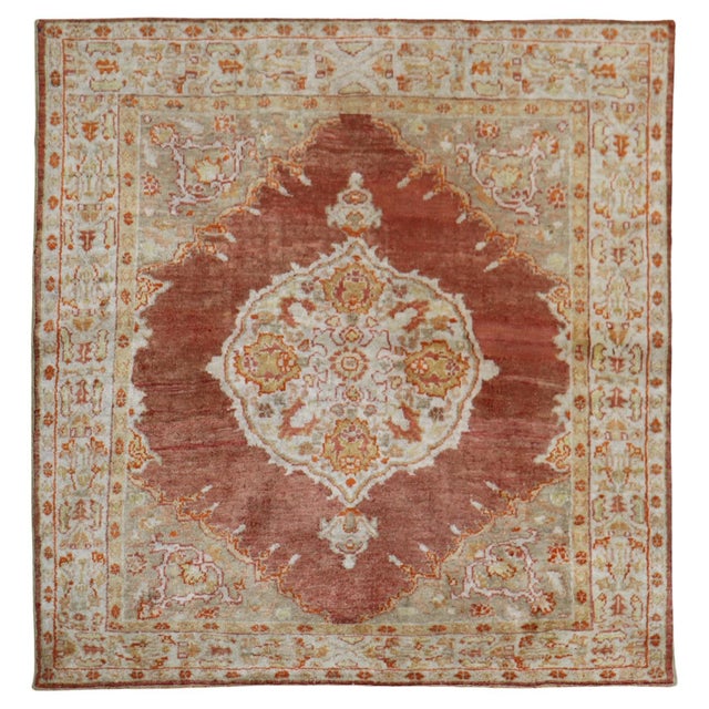 Early 20th Century Antique Square Zabihi Collection Turkish Anatolian Rug - 3'7" x 4'5" For Sale - Image 5 of 5