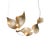 Metal Dune 4 Curve Chandelier with Shades in Gold Metallic Tone by Daniel Becker for Moss Objects For Sale - Image 7 of 7
