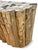 Tan Petrified Wood Top Organic Teak Console Table For Sale - Image 8 of 14