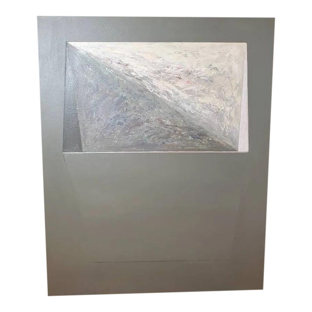 Late 20th Century Rod MacKillop Attributed Original Abstract Optical Illusion Painting For Sale