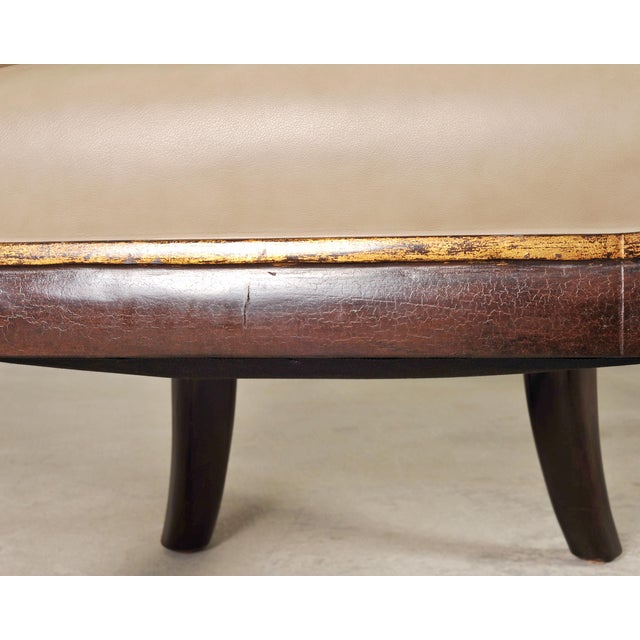 Rose Tarlow Faringale Leather Wing Chair and Ottoman For Sale - Image 16 of 18